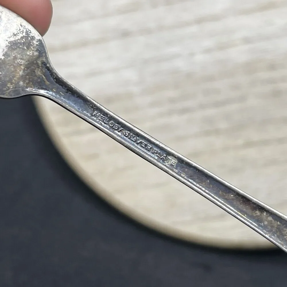 VTG 1954 International Silver Co Melody Silver Plate Dinner Fork Patina Tarnish